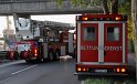 LKW faehrt in den Rhein Langel Hitdorf Faehre P058